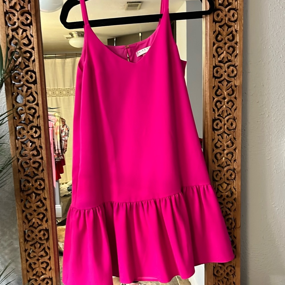 Trina Turk shift hot pink Barbie dress - pockets!